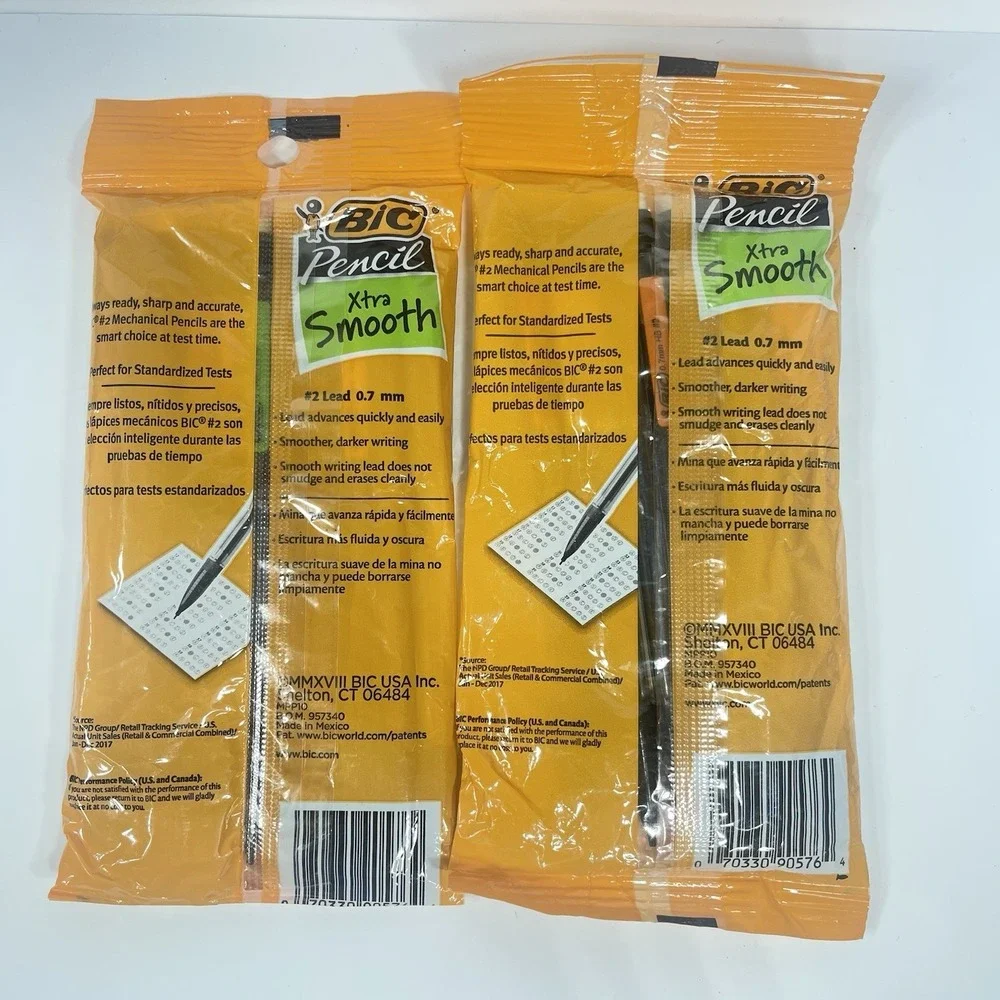 BIC Xtra Smooth HB 0.7mm Mechanical‎ Pencils #2 SAT ACT Test 20 Ct (2 Packs) New